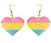 Pansexual Heart Earrings